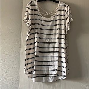 Maurices tunic with crisscross back detail